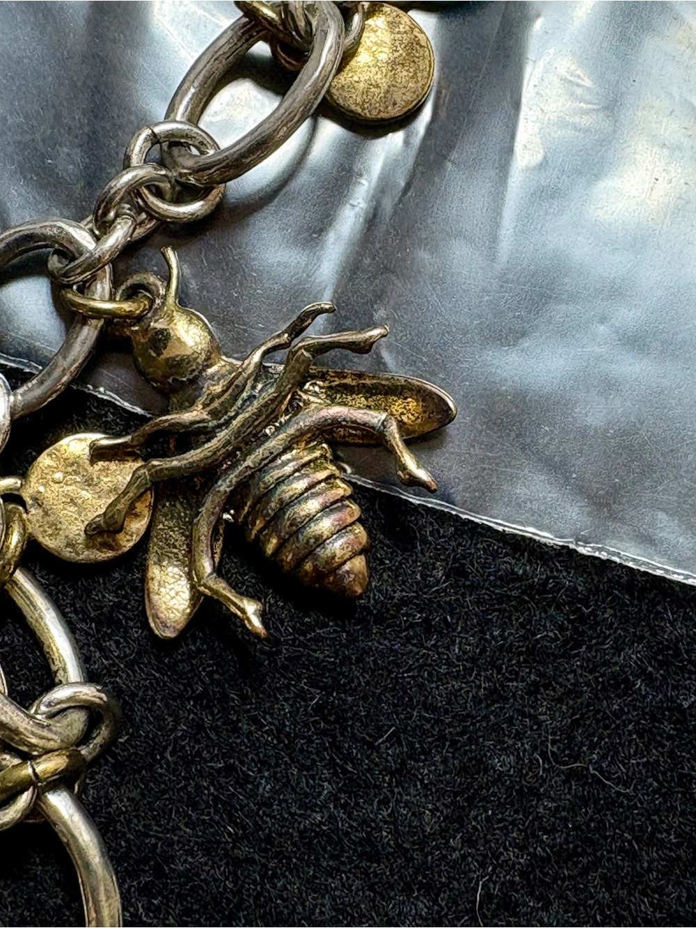 Lucky Brand Bee & Honeycomb Charm Bracelet-Beautiful Construction. Adorable! - Picture 10 of 15